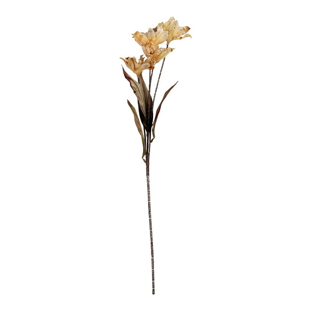 Artificial flower 8x5x60 cm Beige Plastic by Clayre & Eef.