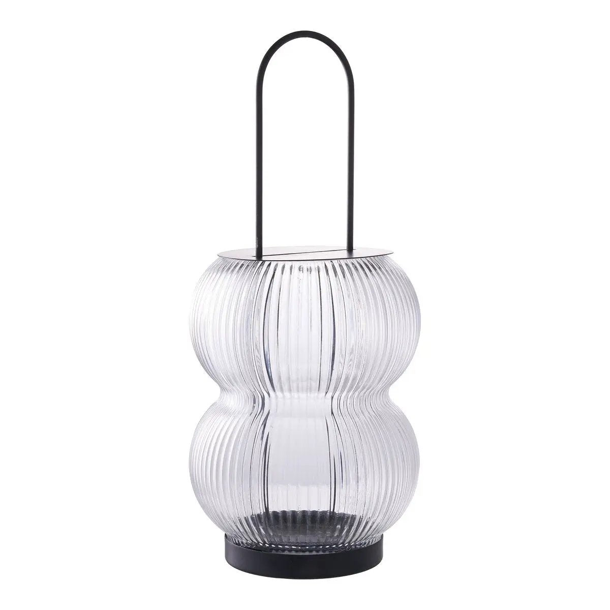 Lucena Lantern - Black, Metal/Glass, 16x16x36 cm by EMIRELLE