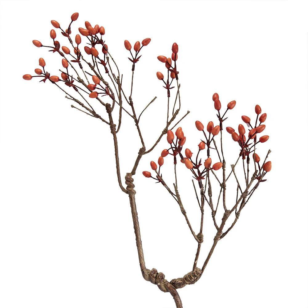 Decoration Branch 30x4x85 cm Orange Plastic by Clayre & Eef.