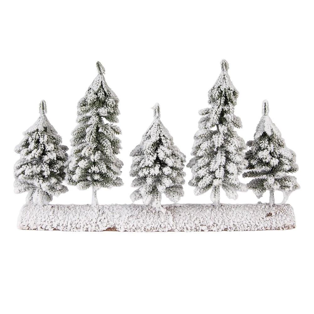 Mini-Künstlicher Weihnachtsbaum 40x8x25 cm Grün Holz von Clayre & Eef.