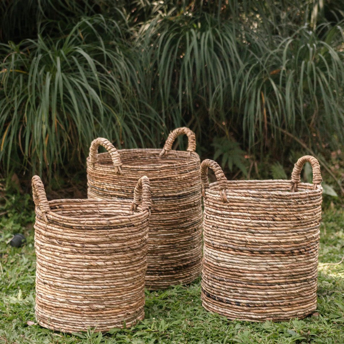Laundry Basket SYAILENDRA | Plant Basket | Storage Basket made from Banana Fibre (3 sizes) by Soeji