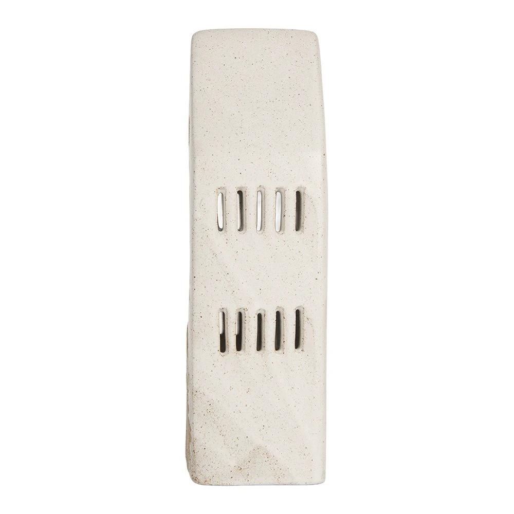 Decoration house with LED 9x7x24 cm Beige ceramics by Clayre & Eef.