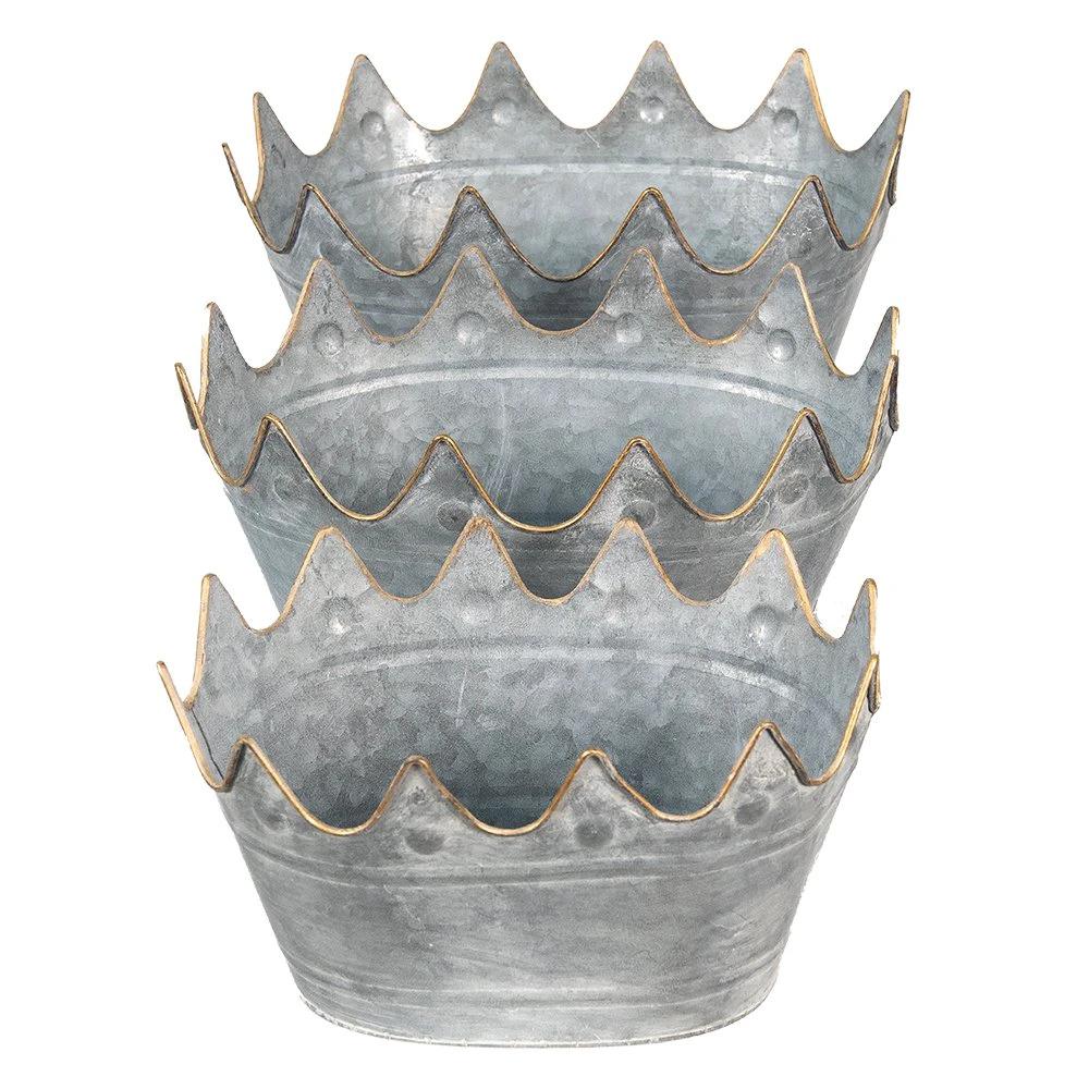 Dekorativer Pflanzenhalter (3) 40x27x19 / 34x23x18 / 29x22x16 cm von Clayre & Eef.