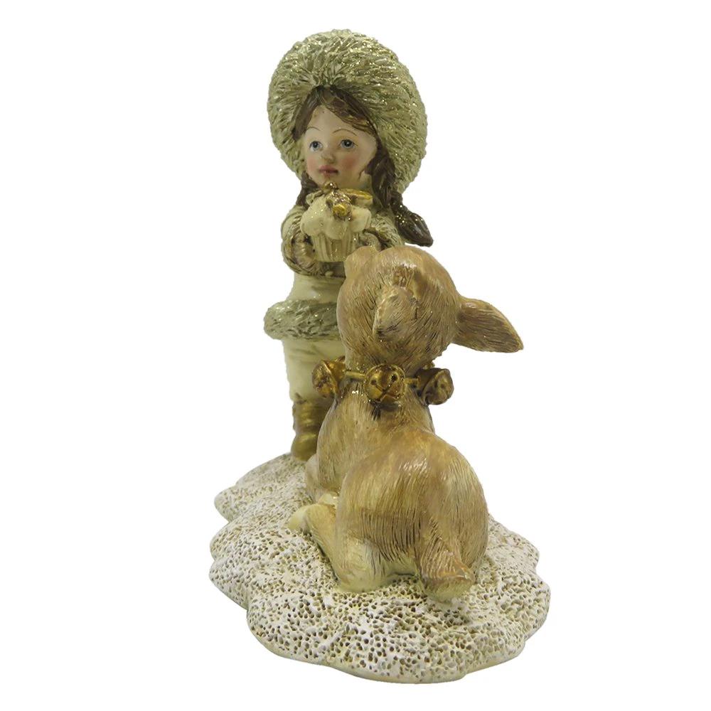 Dekoration Kind mit Hirsch 12x6x12 cm von Clayre & Eef.