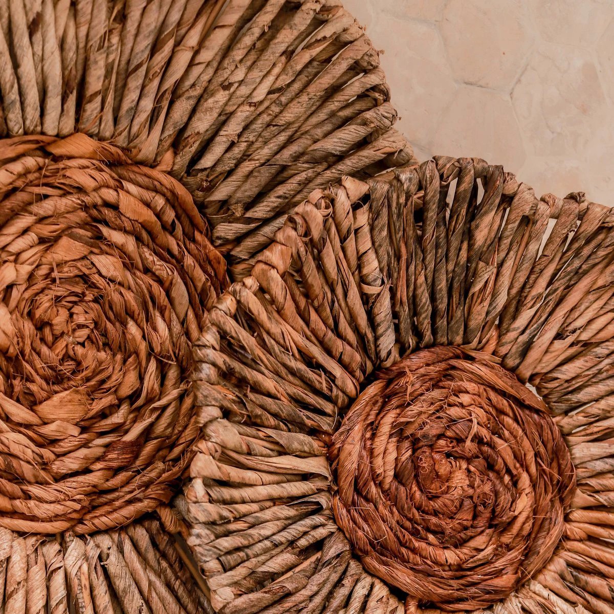 Wall Decor or Bowl MELAYA Wall Basket made of Banana Fibre (2 sizes) by Soeji
