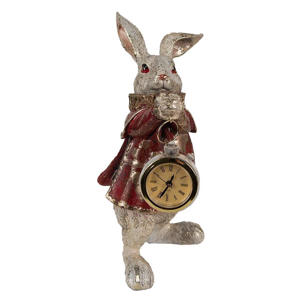 Bild Kaninchen 14x13x25 cm goldfarbenes Polyresin-Wohnaccessoire von Clayre & Eef.