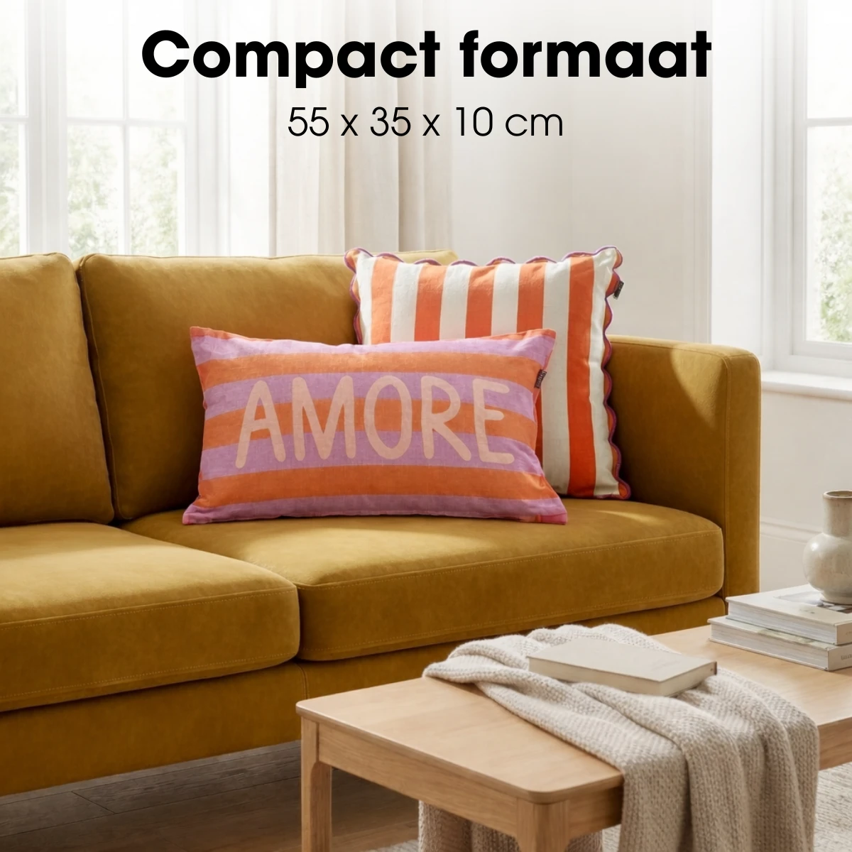 Decorative cushion Orange by Mica Decorations