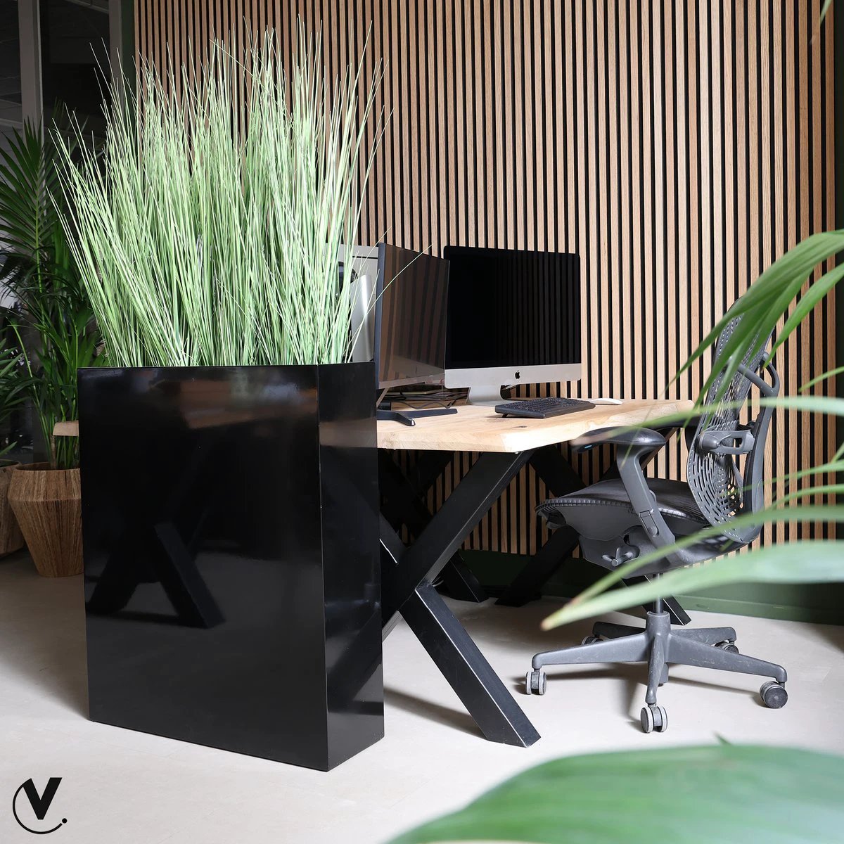 Plantenbak - North Dakota shiny black by Vase The World
