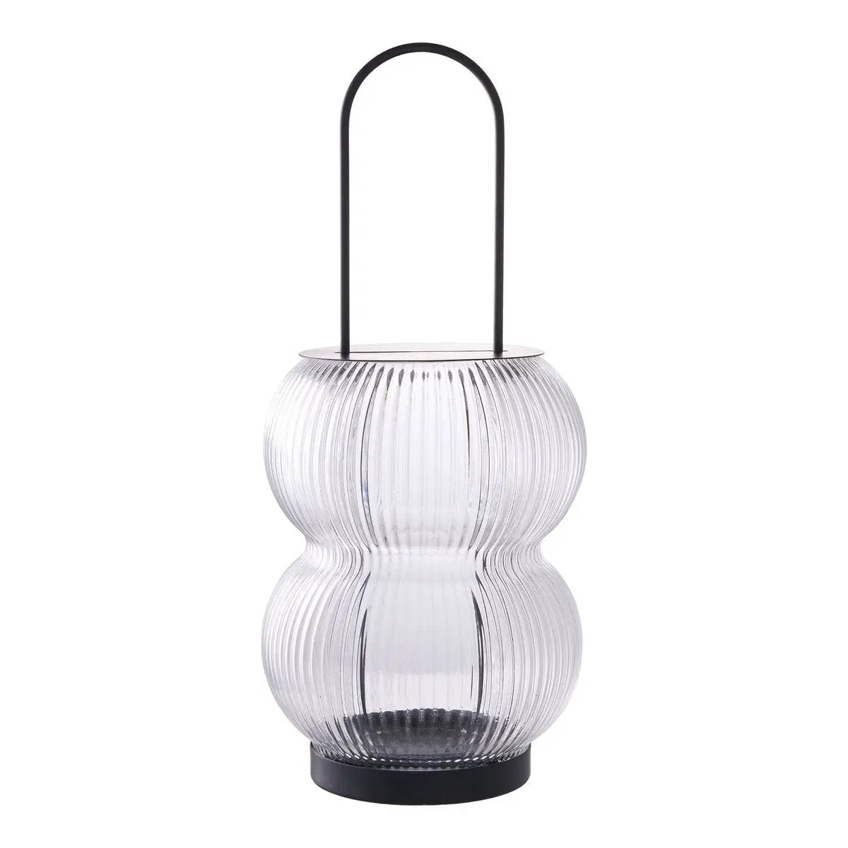 Lucena Lantern - Black, Metal/Glass, 16x16x36 cm by EMIRELLE