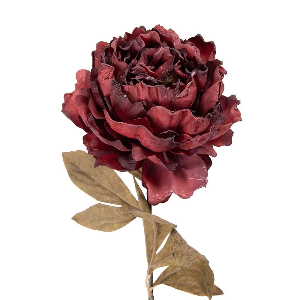 Artificial flower 70 cm red plastic by Clayre & Eef.