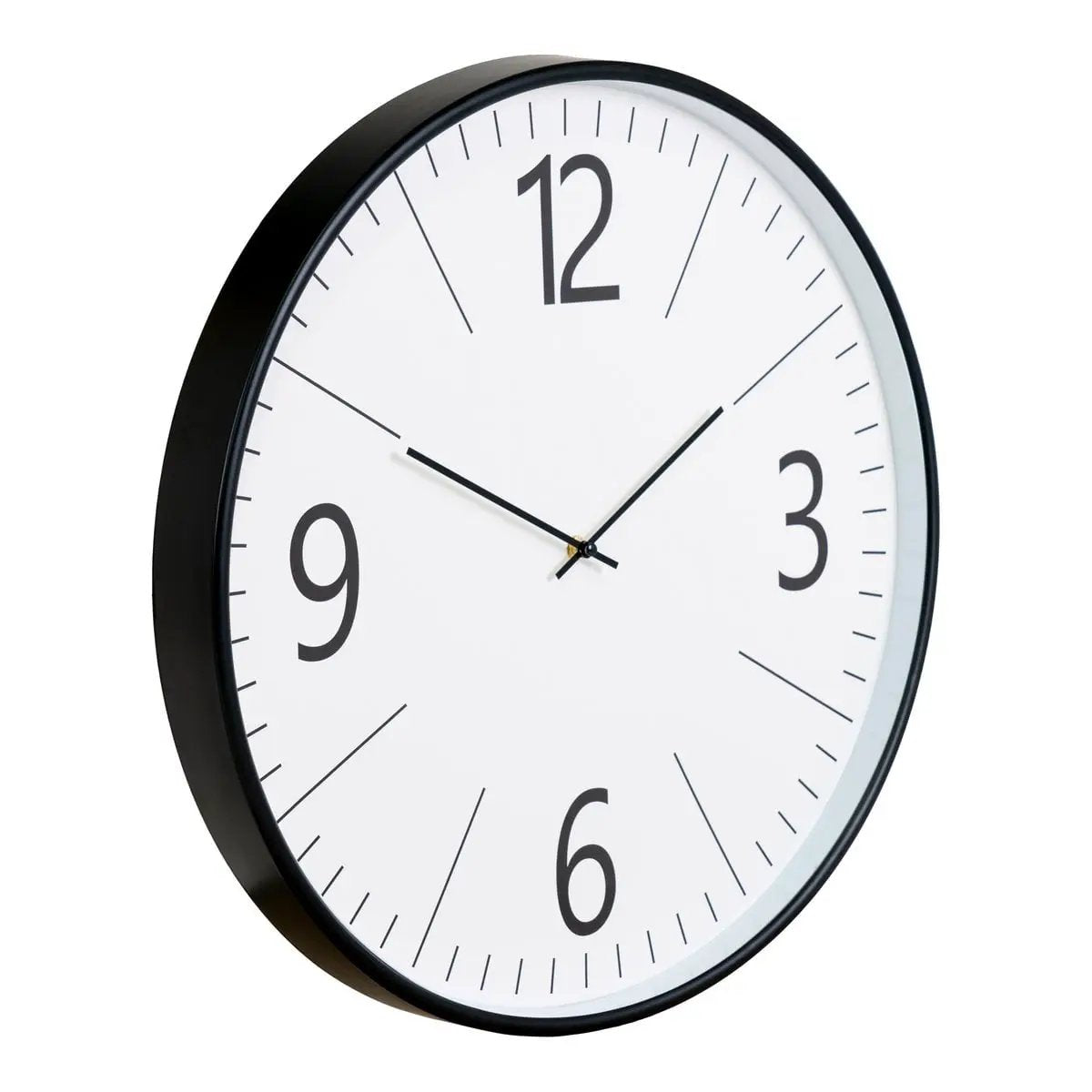 Biel Wall Clock - Black/White, Glass/Plastic, Ø51 cm by EMIRELLE