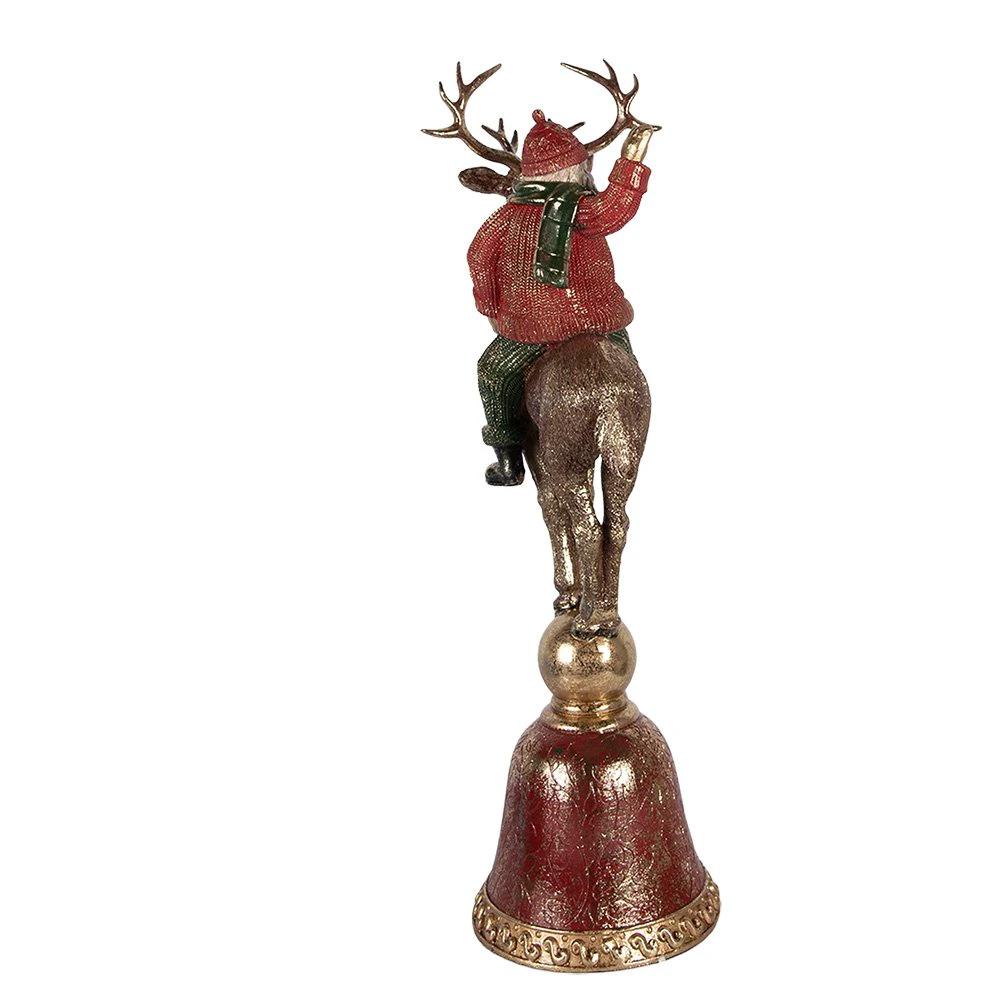 Dekorationsstatue Weihnachtsmann 24x20x63 cm brauner Kunststoff von Clayre & Eef.