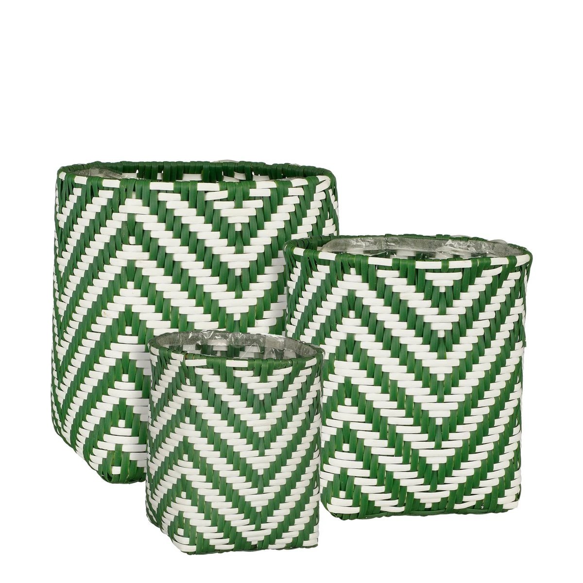Plant basket set outside Merlijn Dark brown by Mica Decorations