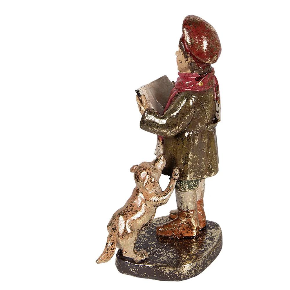 Christmas Decoration Statue Christmas Group 34/31/21/20 cm Red Plastic by Clayre & Eef.