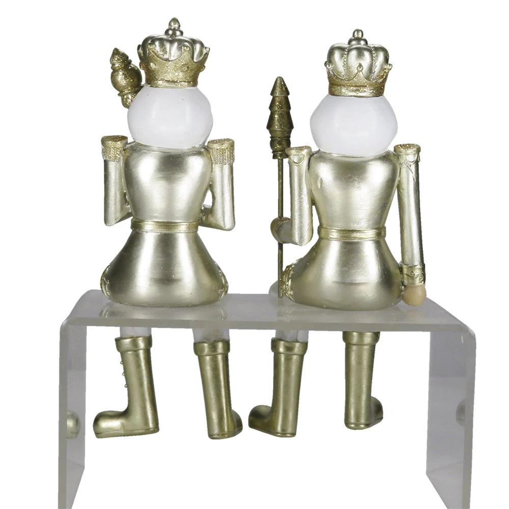 Dekorativer Nussknacker (Set mit 2) 6x6x12/21 cm von Clayre & Eef.