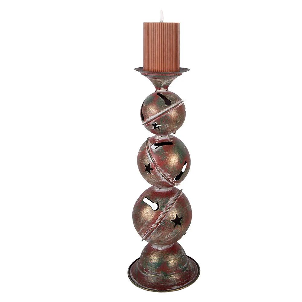Candlestick Ø 16x44 cm Copper colored Metal by Clayre & Eef.
