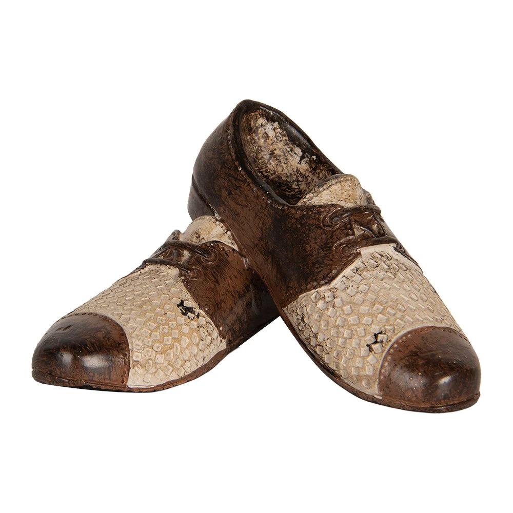 Decoration image shoe 12x11x8 cm brown plastic by Clayre & Eef.