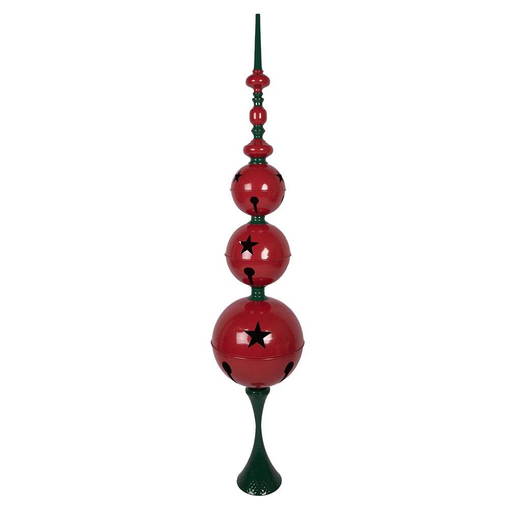 Christmas Decoration Statue Ø 31x179 cm Red Green Metal by Clayre & Eef.