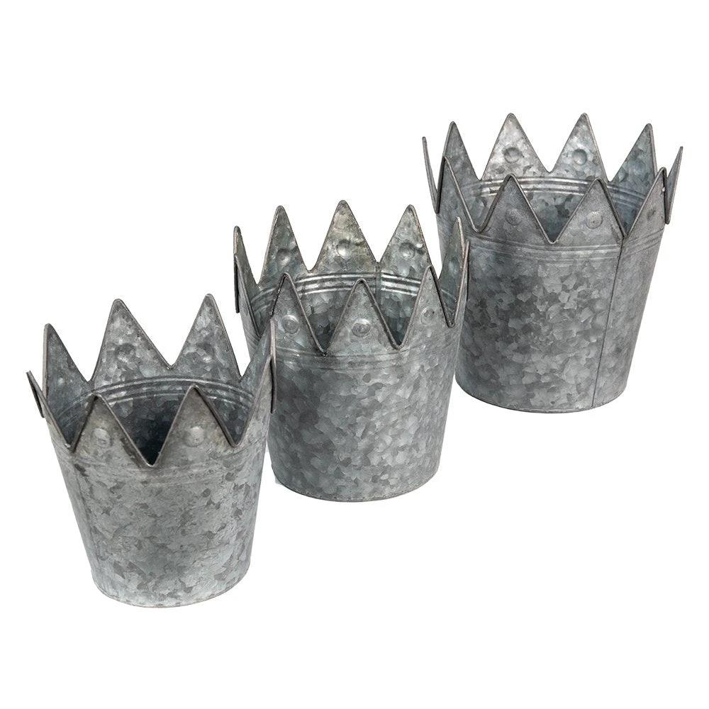 Dekorativer Pflanzenhalter (3) Ø 29x27 / Ø 25x24 / Ø 21x20 cm von Clayre & Eef.