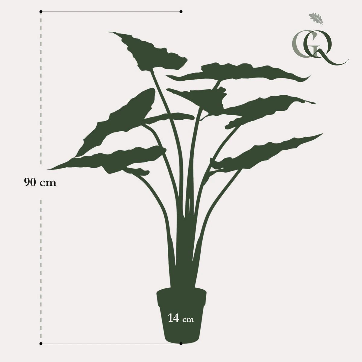 Künstliche Pflanze – Alocasia Frydek – Elefantenohr – 100 cm von Green boutiQ