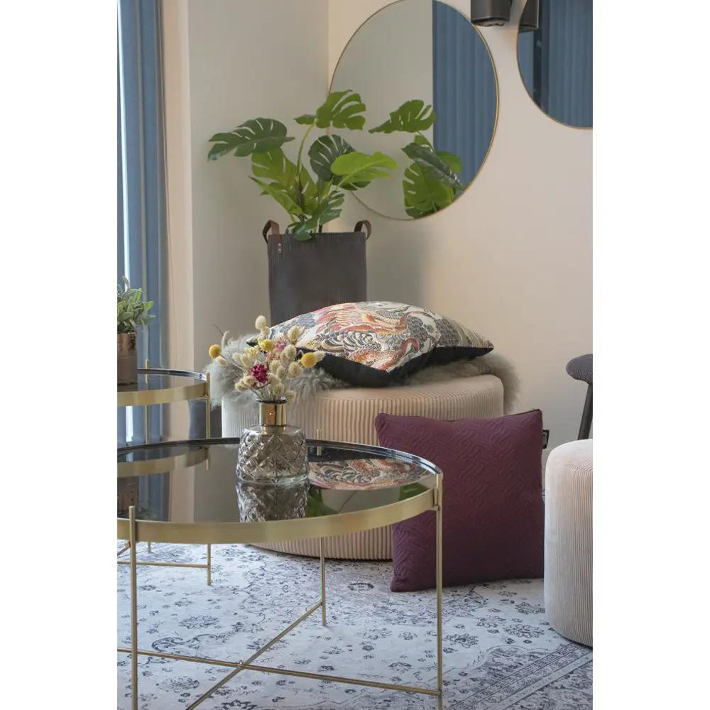Jersey Mirror - Brass Look, Steel, Ø40cm by EMIRELLE