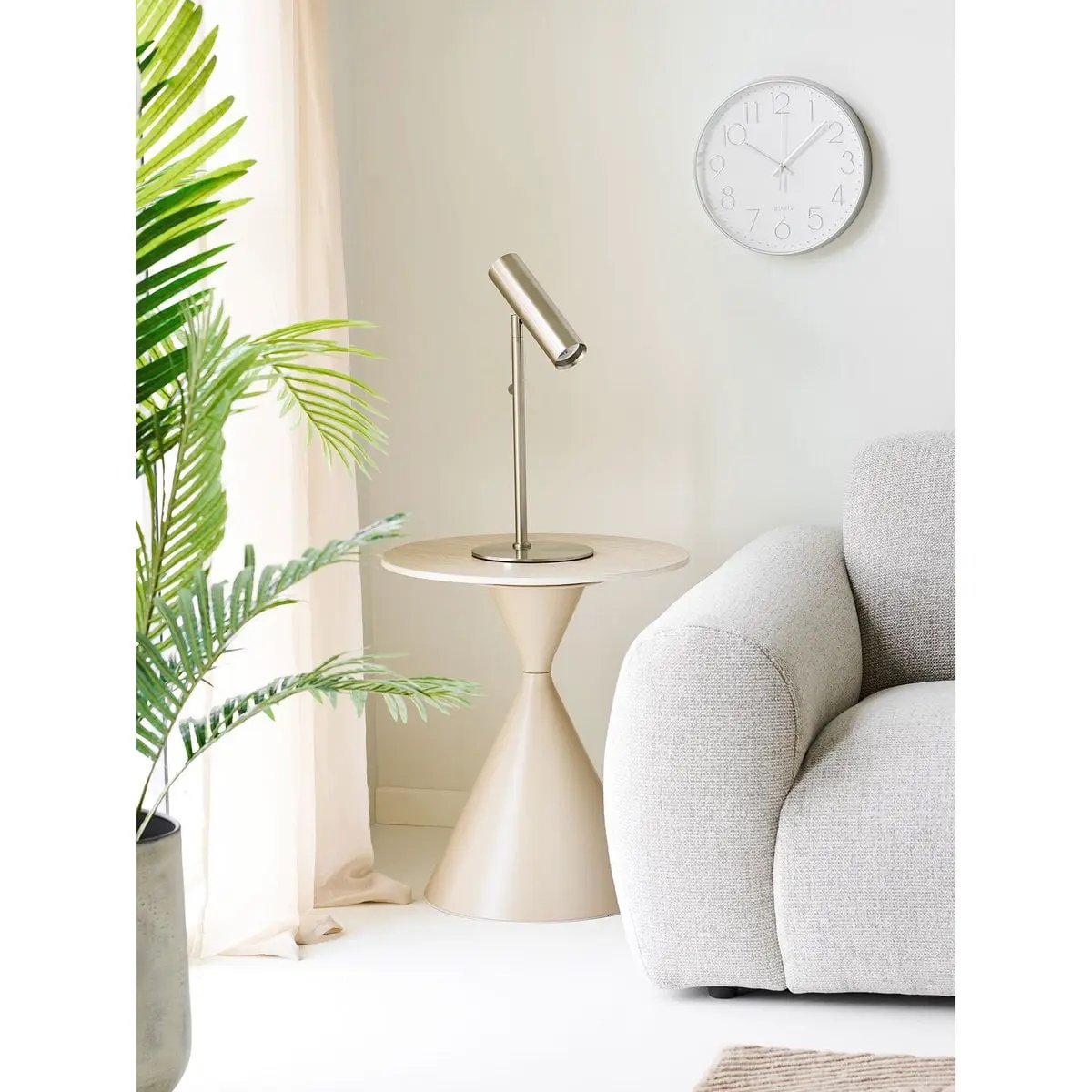 Lalibela Wall clock, silver, silent movement, ø30 cm by EMIRELLE