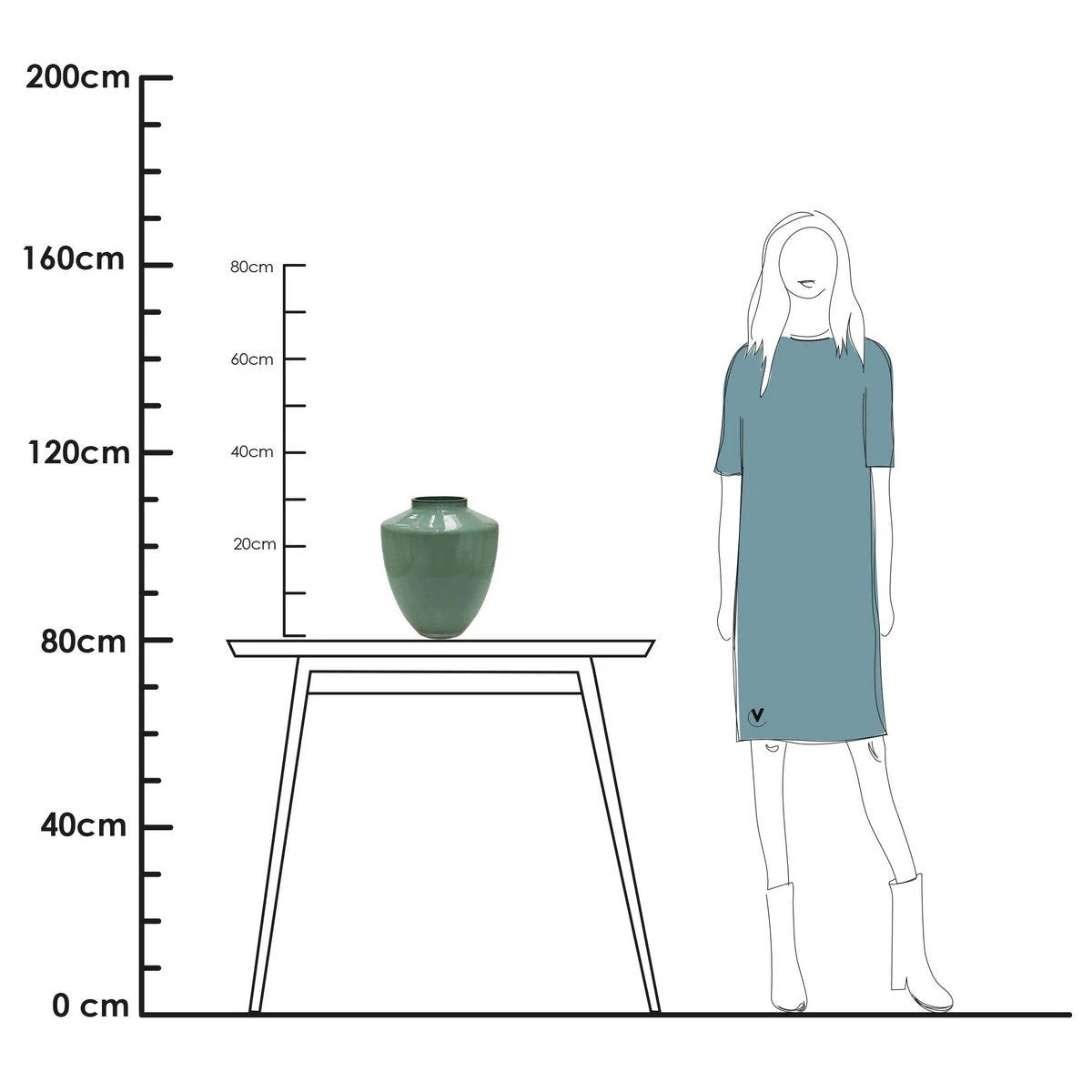 Vaas - Tugela Pastel Green by Vase The World