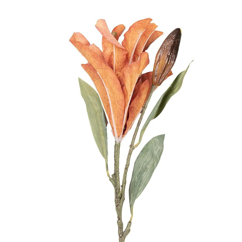 Artificial flower 88 cm Orange Plastic by Clayre & Eef.