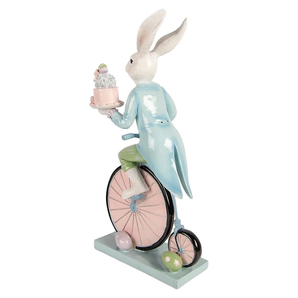Dekorationsfigur Hase 23x12x46 cm Weißer Kunststoff von Clayre & Eef.