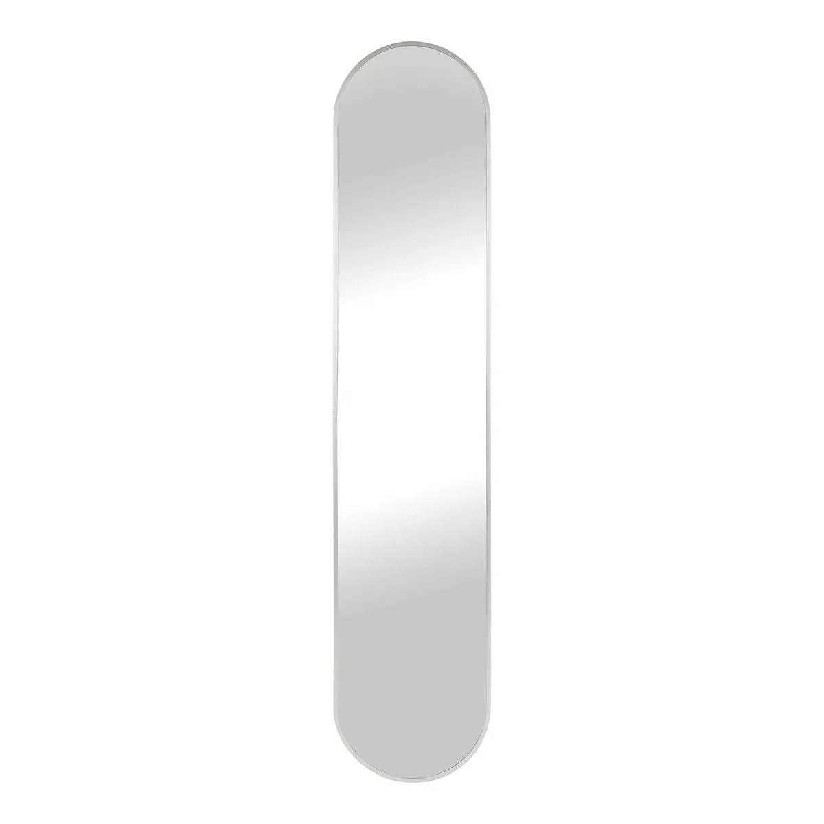 Hennetved Mirror, aluminium, silver, 35x170 cm by EMIRELLE