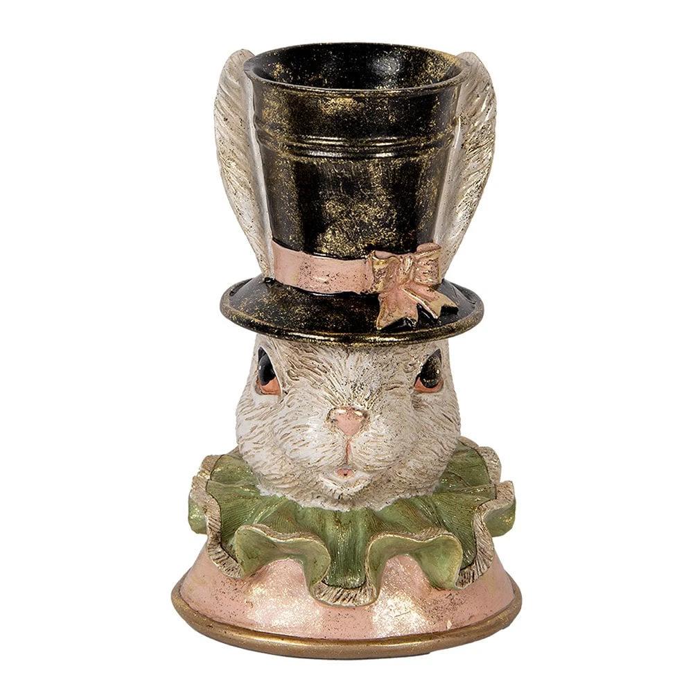 Decoration image rabbit 29 cm beige plastic by Clayre & Eef.