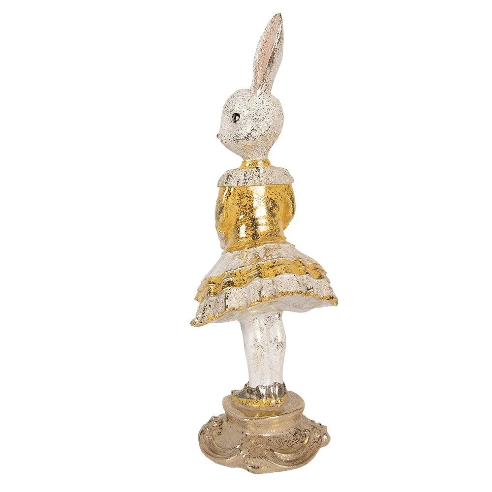 Decoration Statue Rabbit Ø 13x36 cm Beige Plastic by Clayre & Eef.