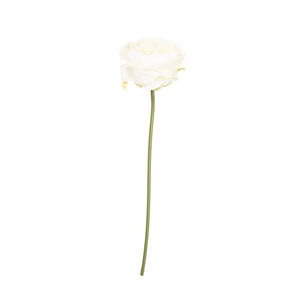 Artificial flower Rose 35 cm White Plastic by Clayre & Eef.