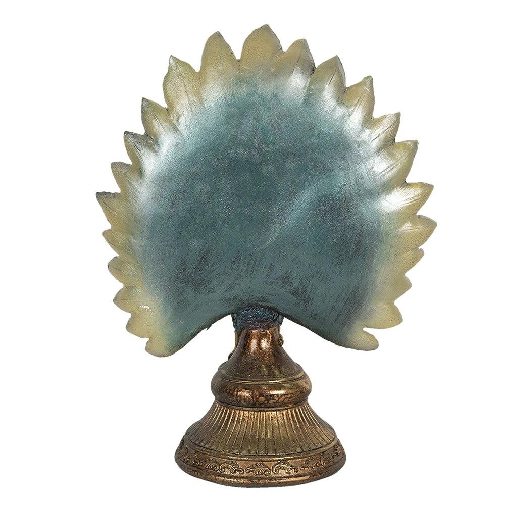 Image Pauw 22x12x30 cm Blue gold -colored plastic home accessories by Clayre & Eef.