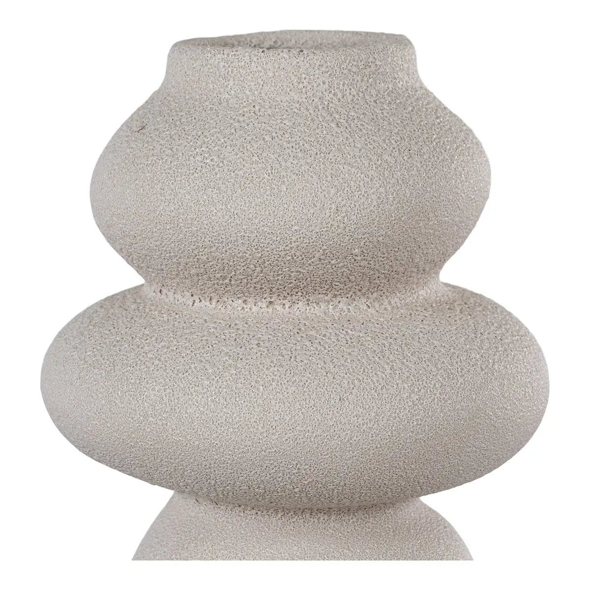 Vase - Beige, Stoneware, Ø14.5x26.5 cm by EMIRELLE