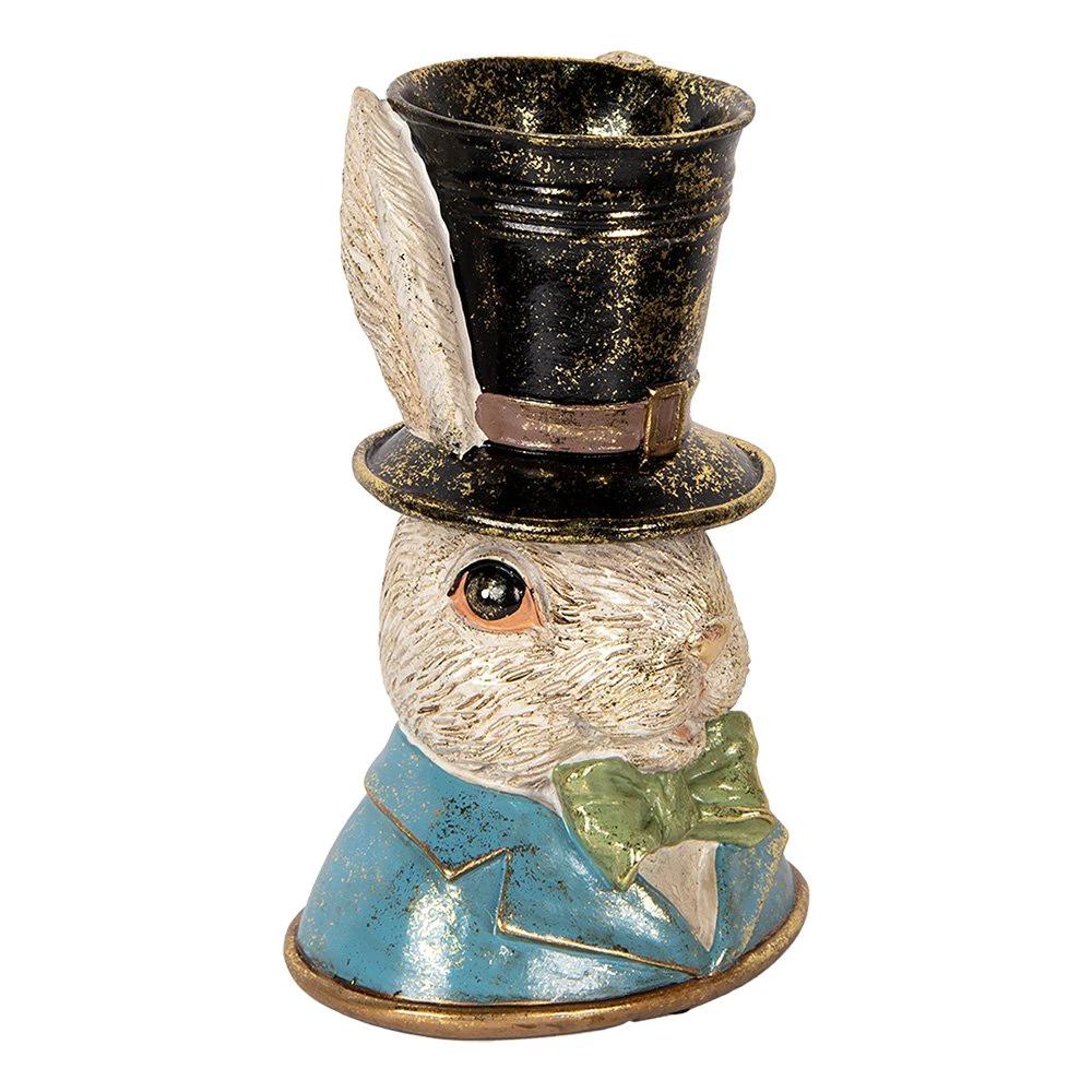 Decoration image rabbit 29 cm beige plastic by Clayre & Eef.