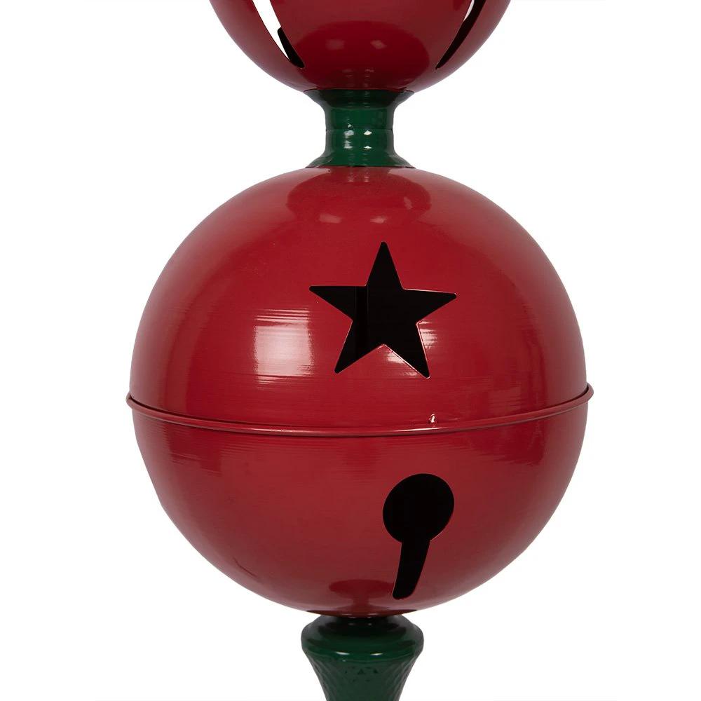Christmas Decoration Statue Ø 31x179 cm Red Green Metal by Clayre & Eef.