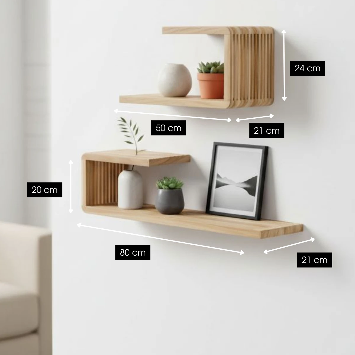 Wall shelf Josha Brown by Mica Decorations