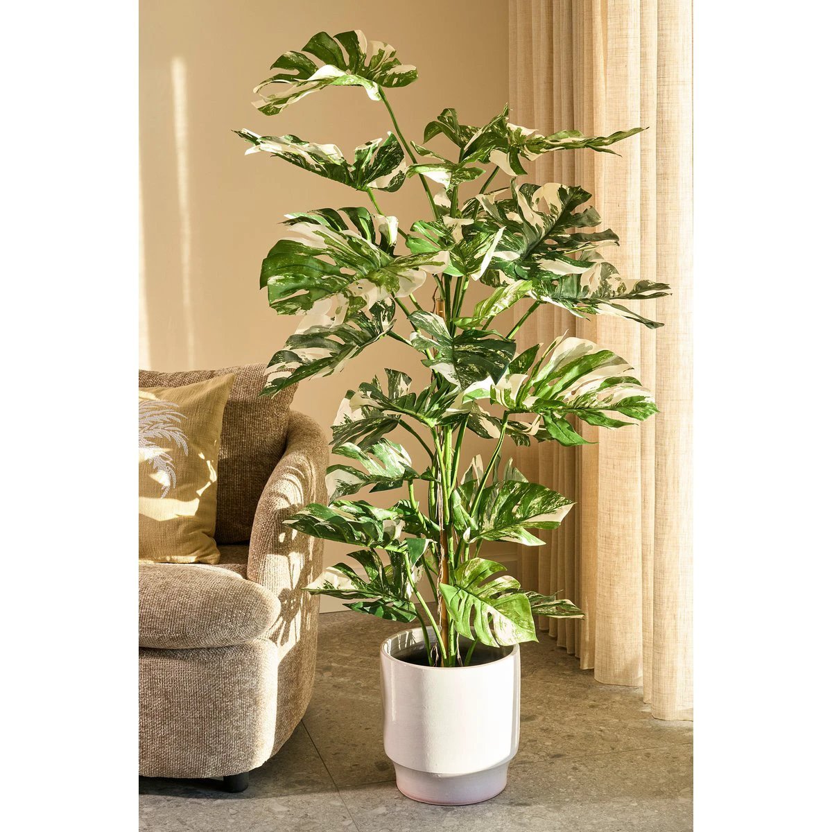 Artificial plant Monstera green by Mica Decorations