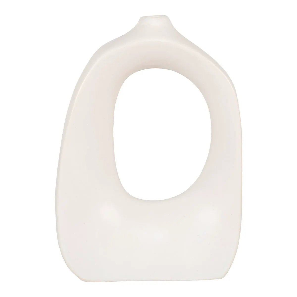 Vase - White, Stoneware, 19x9x28.5 cm by EMIRELLE