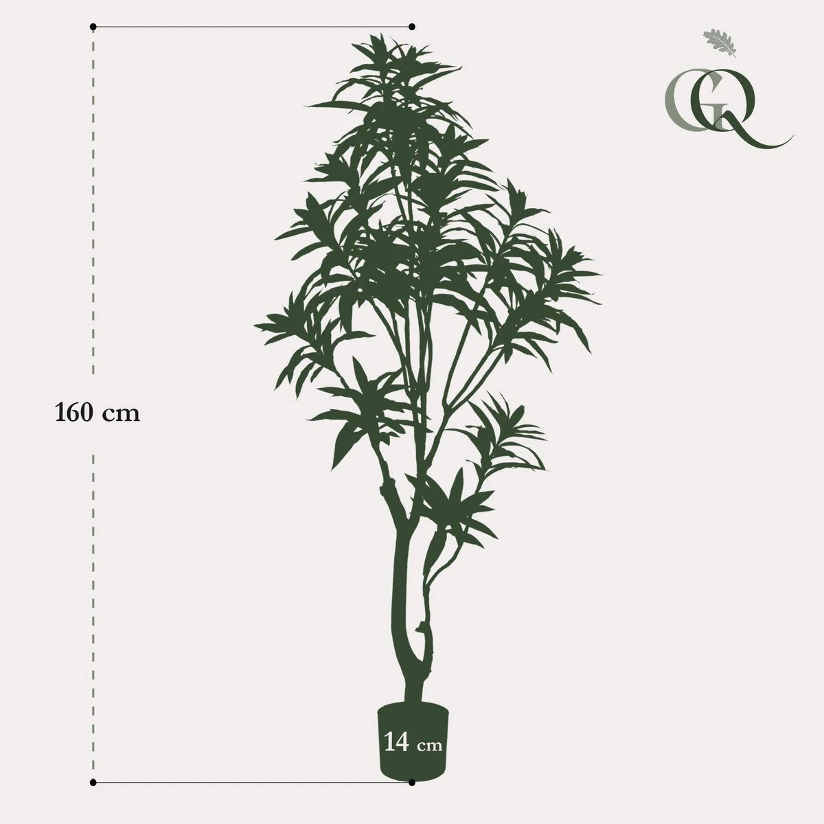 Artificial plant - Dracaena - Dragon tree - 155 cm by Green boutiQ
