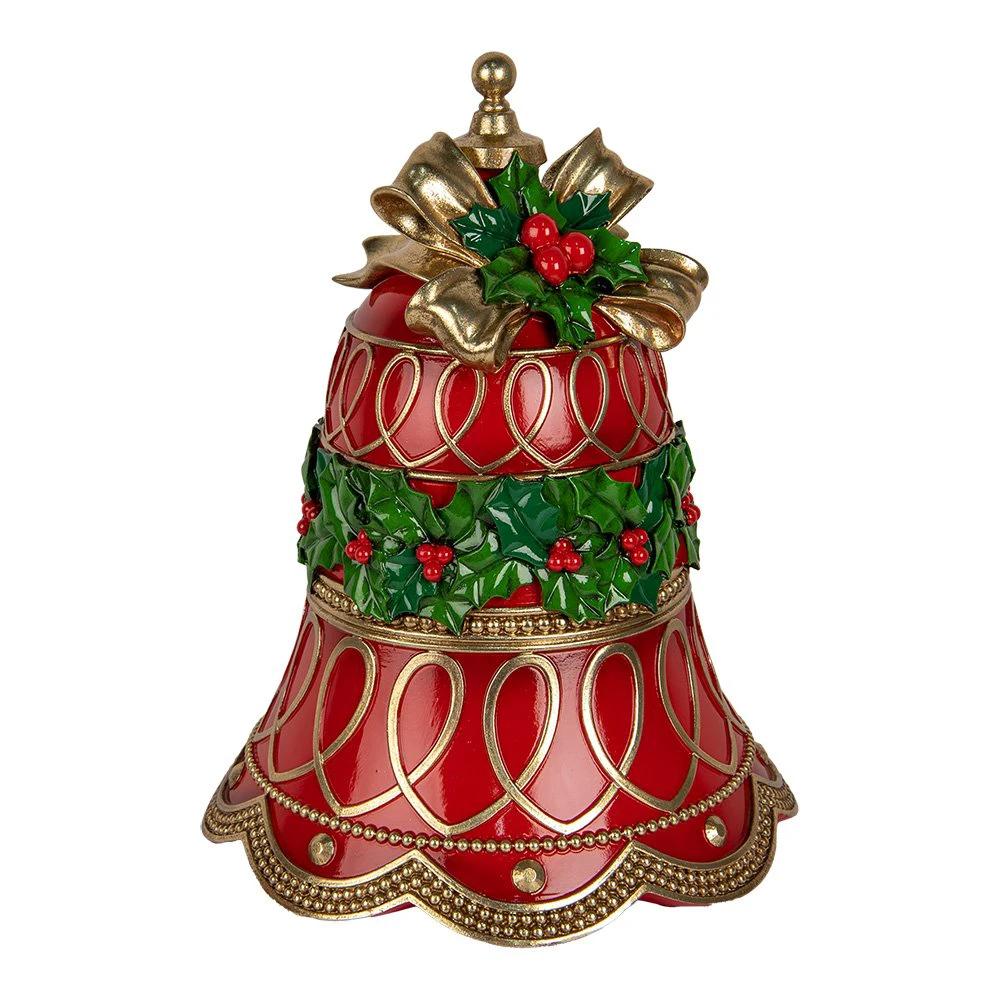 Christmas Decoration Image Bell Ø 32x41 cm Red Plastic by Clayre & Eef.