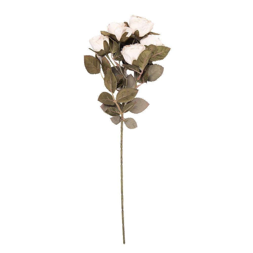 Kunstblume Rose 43 cm Beige Kunststoff von Clayre & Eef.