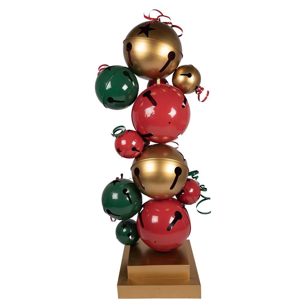 Christmas Decoration Statue 73x56x185 cm Red Green Metal by Clayre & Eef.
