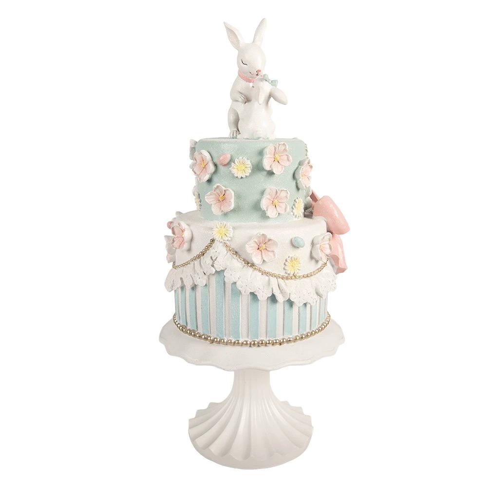 Dekorationsbild Kuchen Ø 20x45 cm weißer Kunststoff von Clayre & Eef.