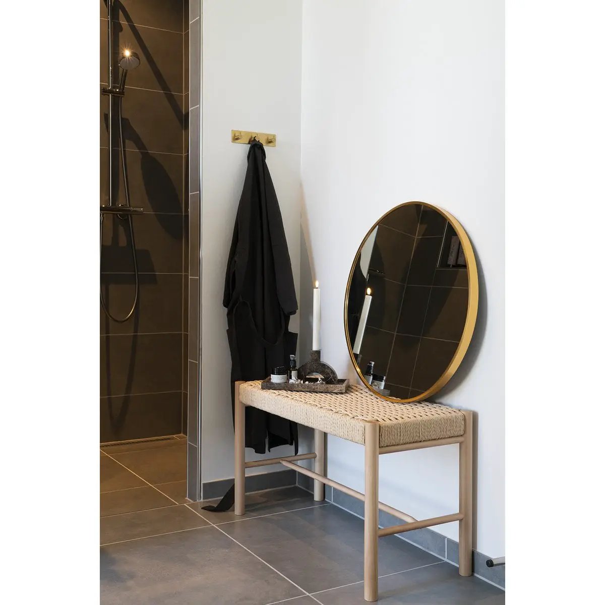 Madrid Mirror - Aluminium, Glass, Brass - Ø60 cm by EMIRELLE