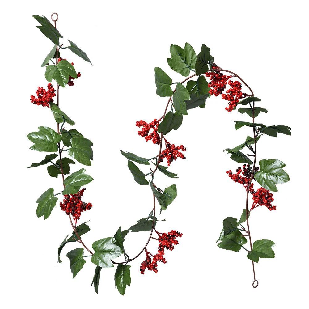 Garland holly 180 cm Green Plastic by Clayre & Eef.