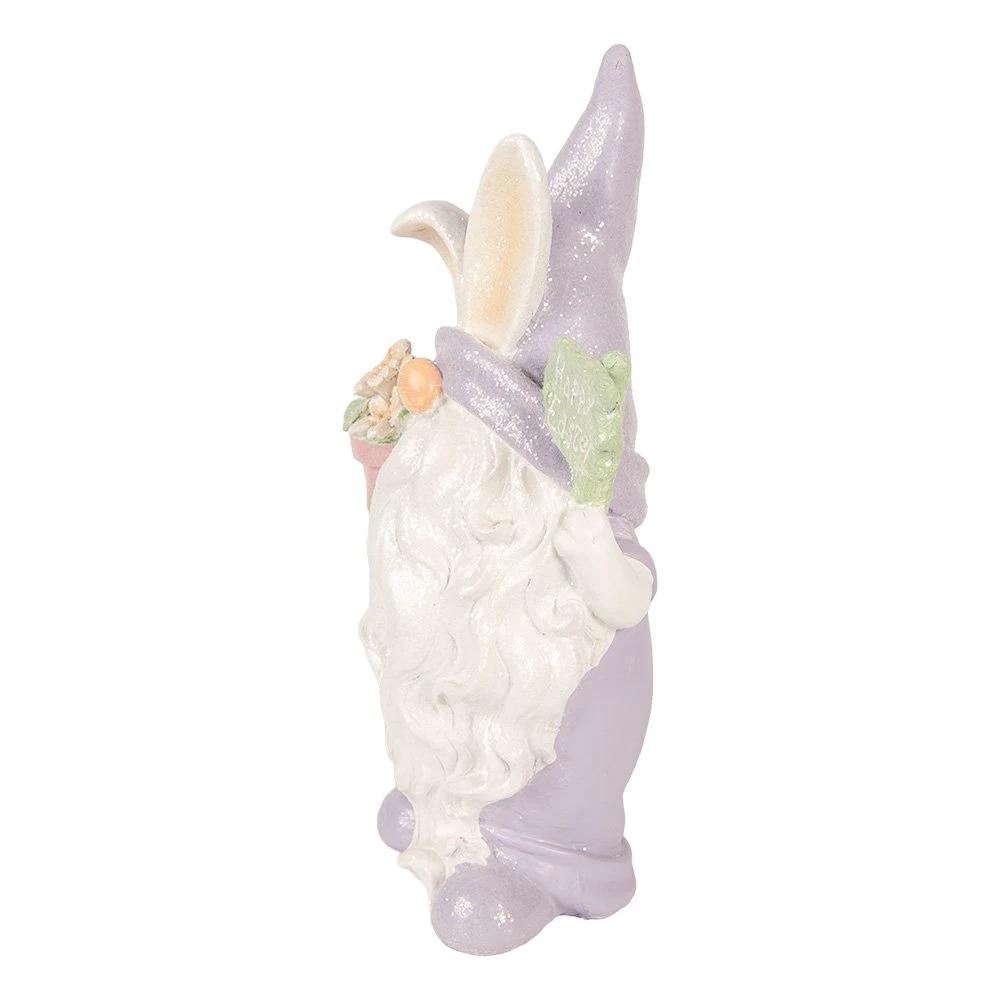 Decoration Statue Gnome 16x10x30 cm White Plastic by Clayre & Eef.