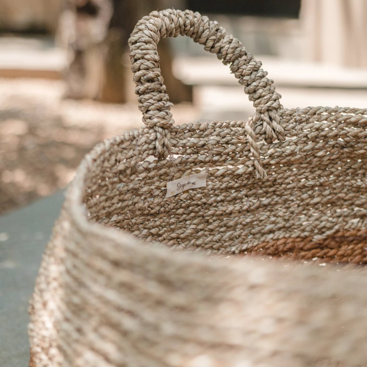 Storage Basket | Laundry Basket | Plant Basket MAJALENGKA (natural) made from Banana Fibre & Seagrass (3 sizes) by Soeji