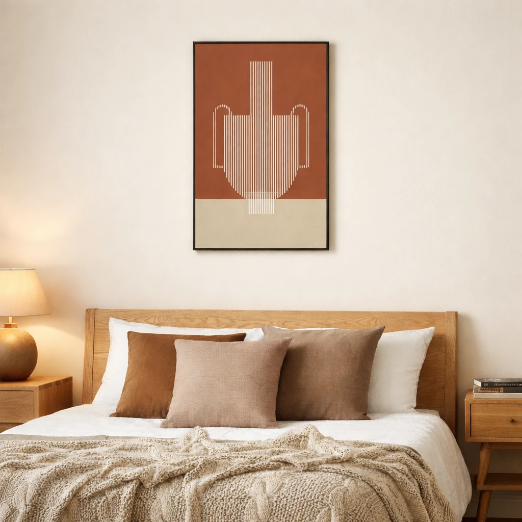 Discover Scandinavian wall art including prints, textile hangings, and sculptural artworks crafted from natural materials for calm interiors.